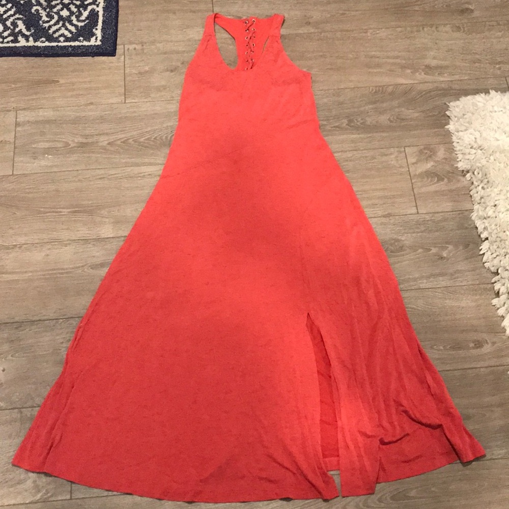 Anthropologie Orange Maxi Dress